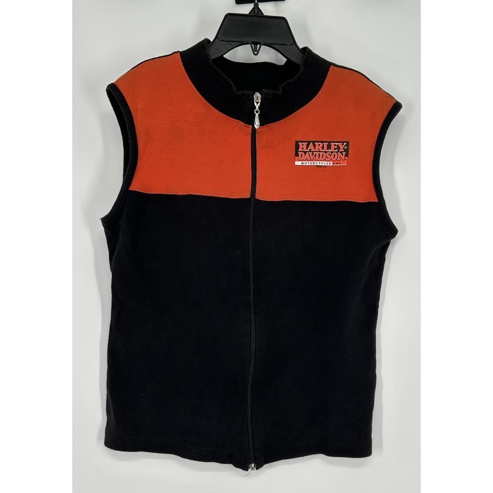 Harley Davidson Vest Jacket Sleeveless Vintage Y2K 2002 Youth Kids Boys Size XL